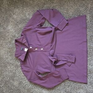 NEW Ann Taylor Purple Tie Waist Tunic Top M